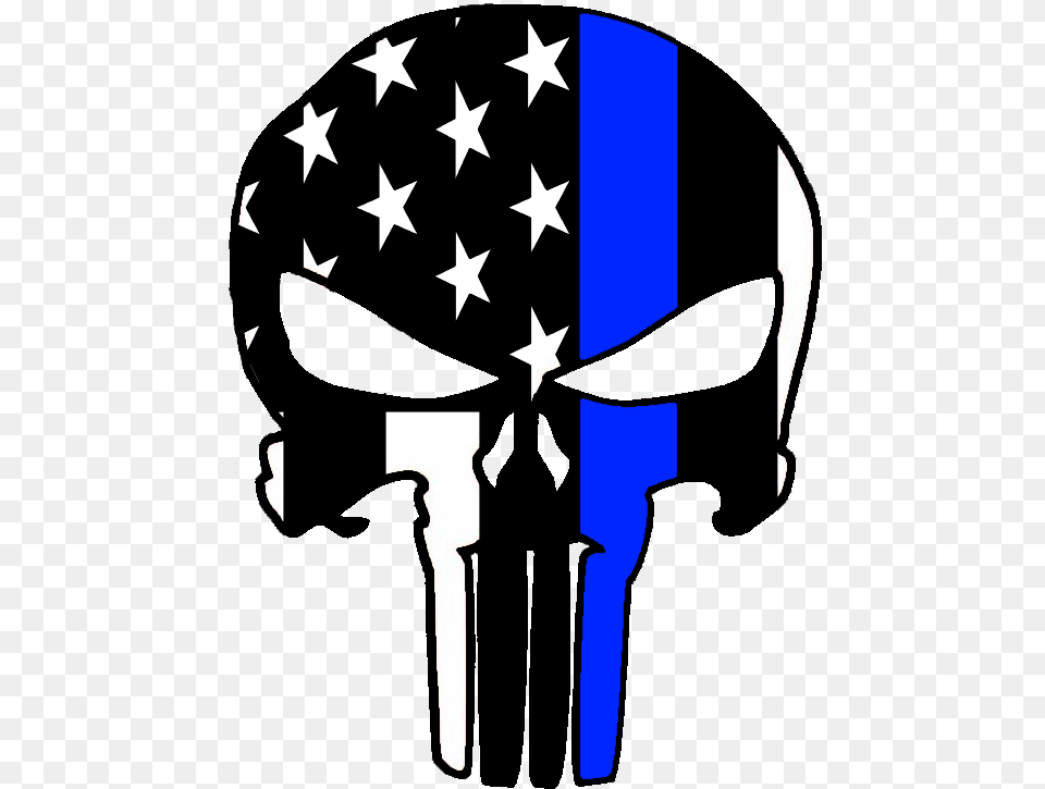 Thin Blue Line Punisher Sticker Thin Blue Line Drawings, Adult, Male, Man, Person Free Transparent Png