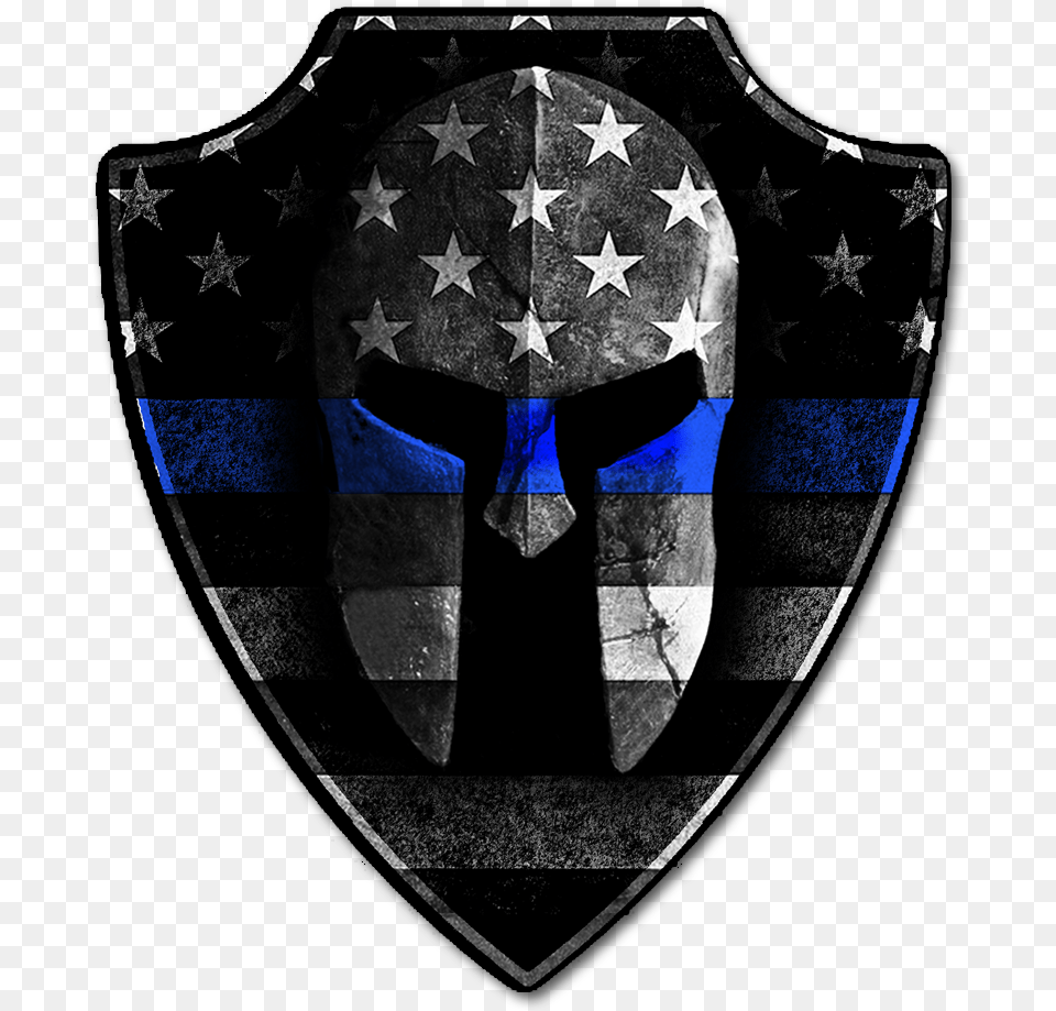 Thin Blue Line Spartan Helmet Decalquotclass Spartan Warrior Helmet And Shield Build, Armor, Adult, Bride, Female Free Png Download