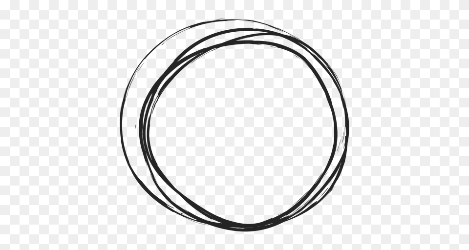 Thin Circle Scribble Png Image