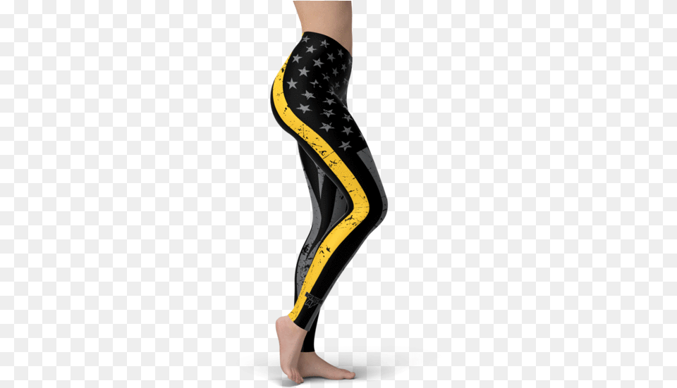 Thin Gold Line Leggings Png