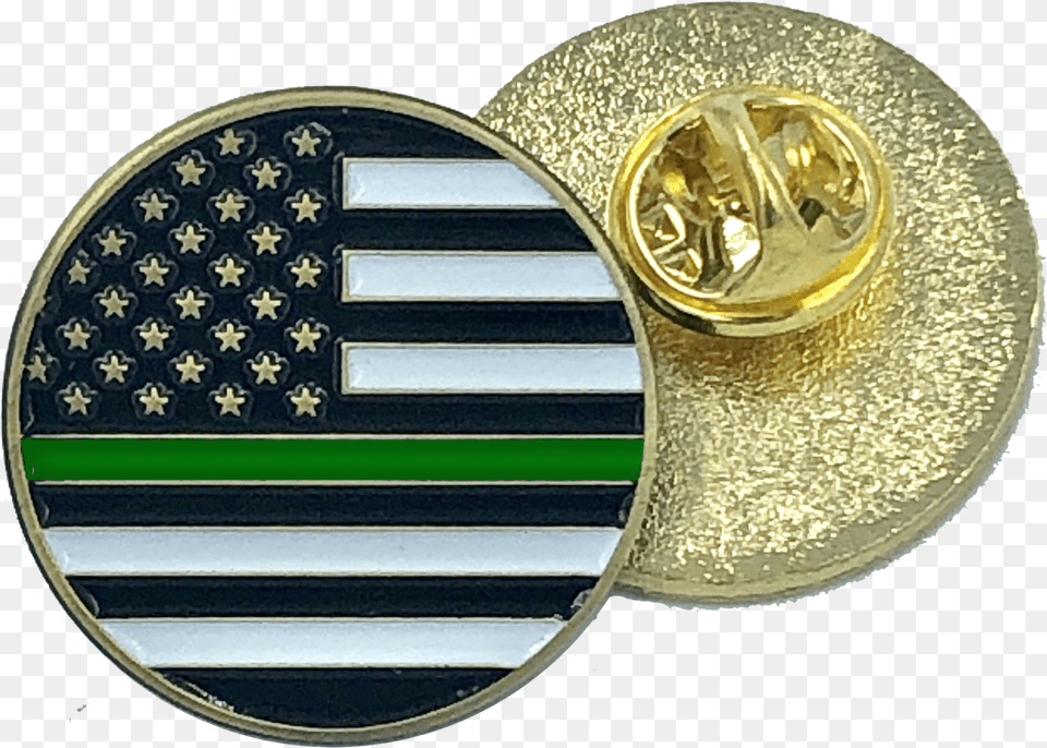 Thin Green Line Pin American Flag Army Security Border Flag Of The United States, Gold, Logo, Trophy, Car Png Image