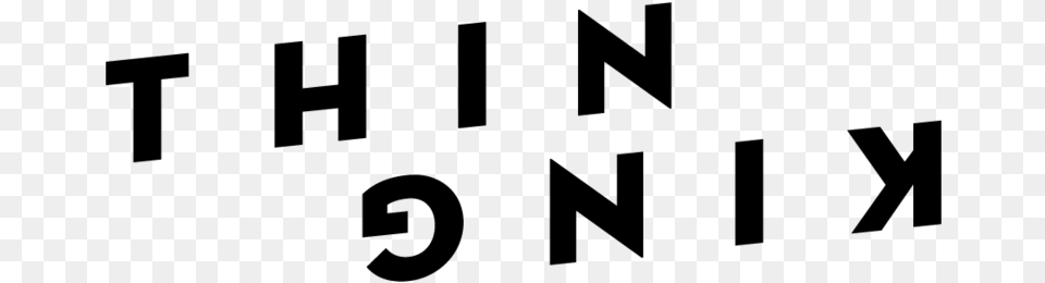 Thin King Logo Sign, Gray Free Png