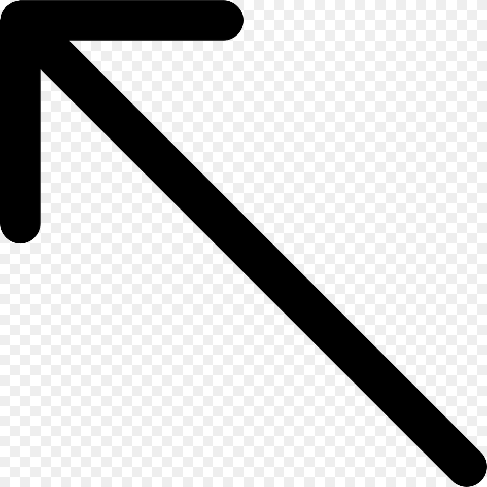 Thin Left Up Arrow Arrow Pointing Left Up, Blade, Razor, Weapon Png