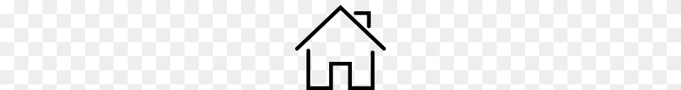 Thin Line Home Icon, Gray Free Png