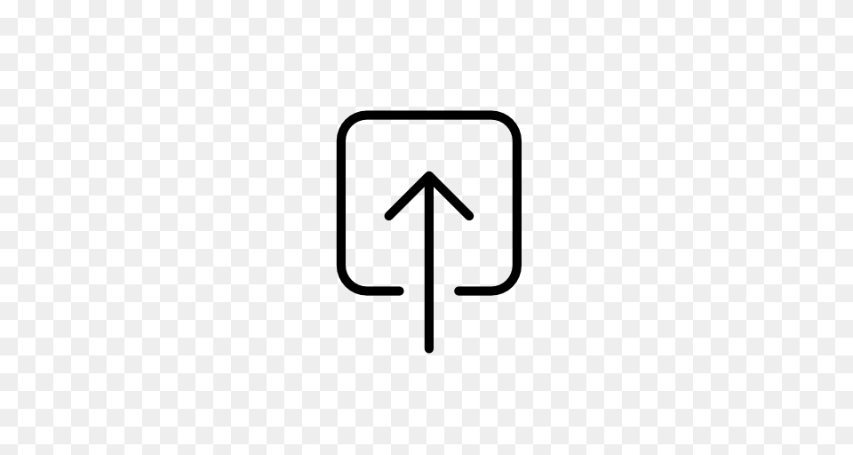 Thin Line Upload Arrow Button, Sign, Symbol Png