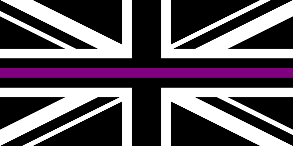 Thin Purple Line Flag United Kingdom Clipart Free Png