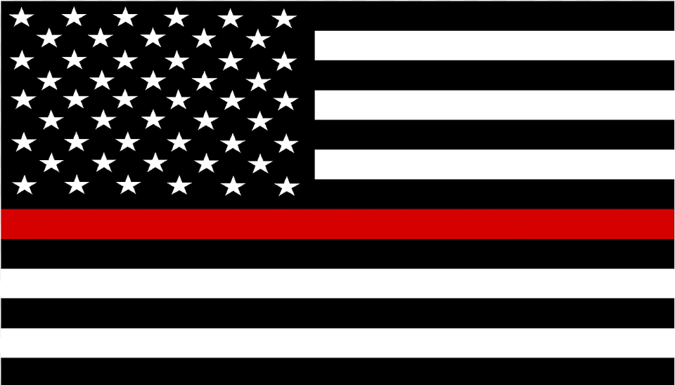 Thin Red Line Flag Decal Black White Red Blue American Flag, American Flag Png Image