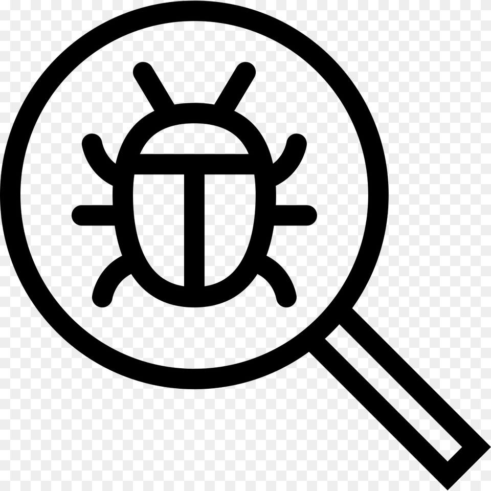 Thin Search Icon, Gray Png