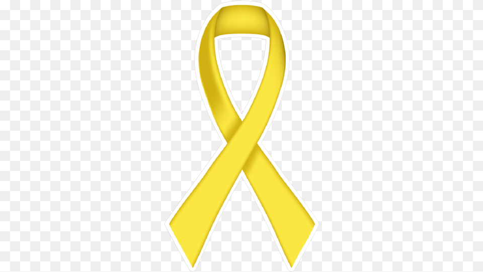 Thin Yellow Ribbon Die Cut Sticker Cross, Accessories, Formal Wear, Tie, Alphabet Png Image