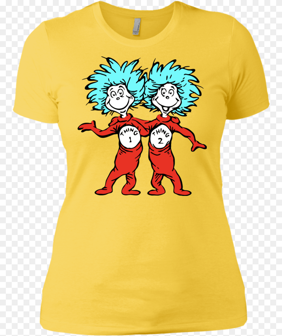 Thing 1 And Thing 2 Ladies Dr Seuss Clipart, Clothing, T-shirt, Person, Baby Free Png