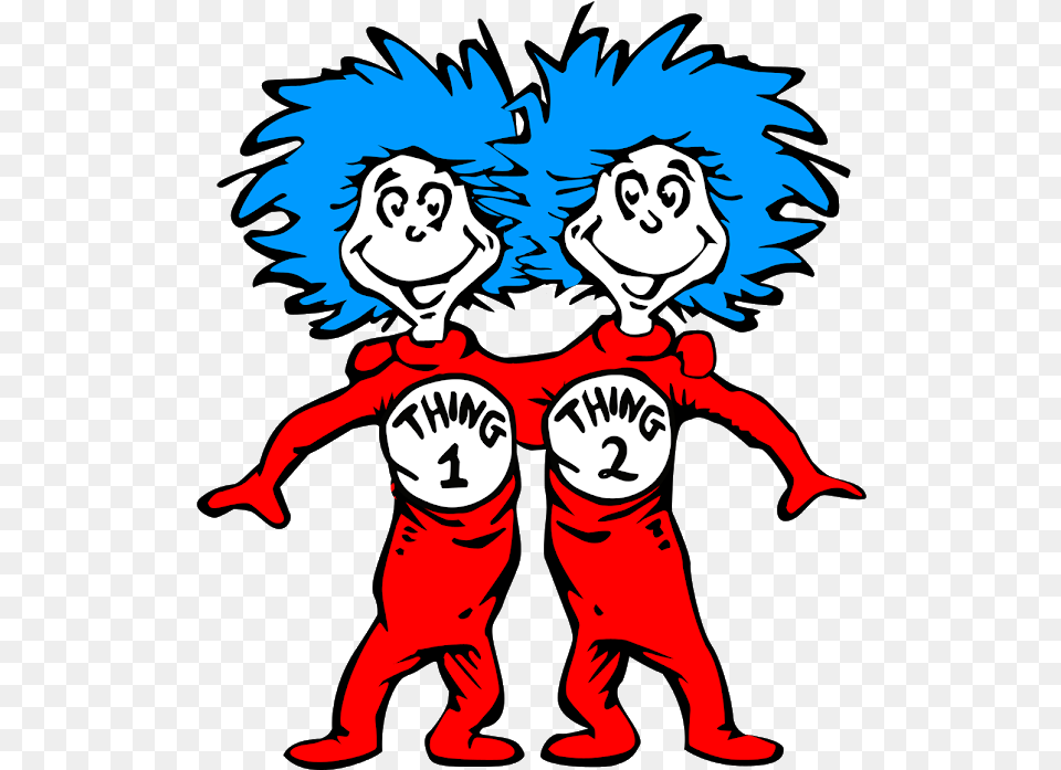 Thing 1 Thing 2 Clipart Cat In The Hat Thing, Book, Comics, Publication, Baby Free Png Download