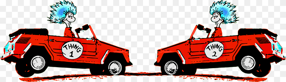 Thing 1 Thing 2 Thing 1 And Thing 2 Car, Book, Comics, Publication, Vehicle Free Transparent Png