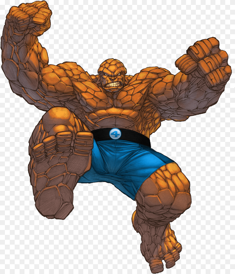 Thing Fantastic 4 The Thing Artwork, Person, Figurine Png Image