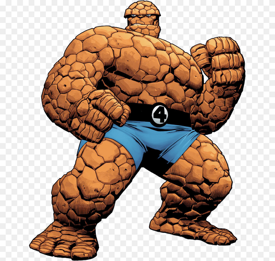 Thingfantastic Fourmusclefictional Art Fantastic Four The Thing, Adult, Male, Man, Person Free Transparent Png