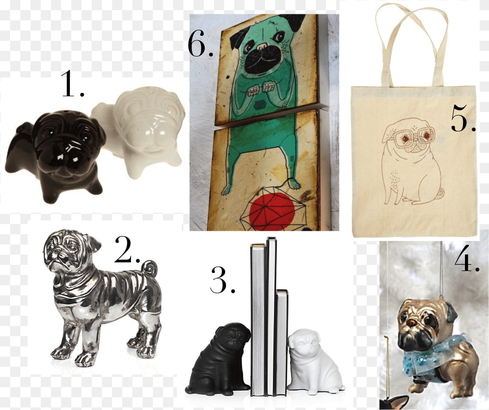 Things Pug I Have Compiled A Very Small List Of All Pug Dog Bookends White Set Of, Bag, Canine, Animal, Pet Free Png