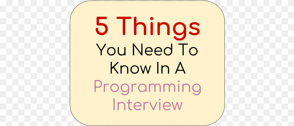 Things You Need To Know In A Programming Interview Human Action, Text Free Transparent Png