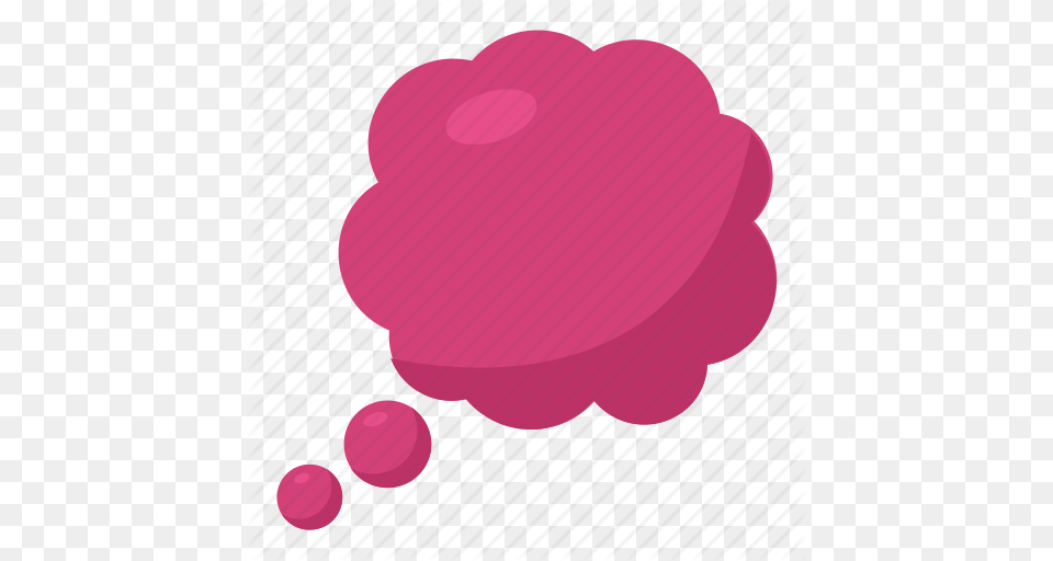 Think Bubble Think Cloud Though Symbol Thought Balloon Emoji, Petal, Plant, Flower, Rose Free Png
