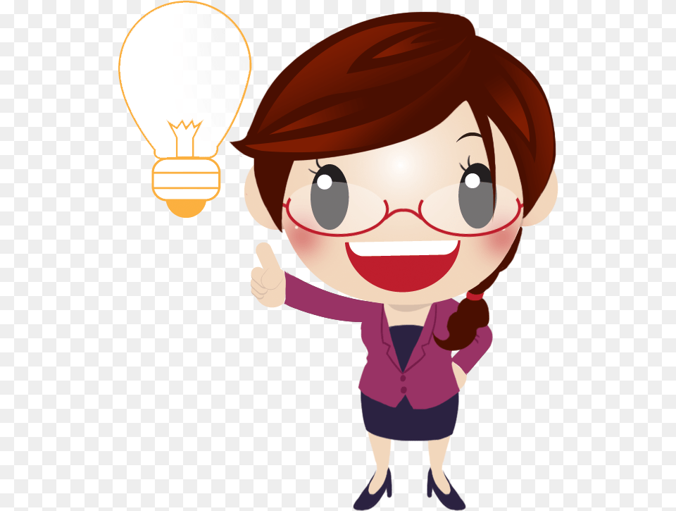 Think Cartoon Personnage Fond Light, Baby, Person, Face Free Transparent Png