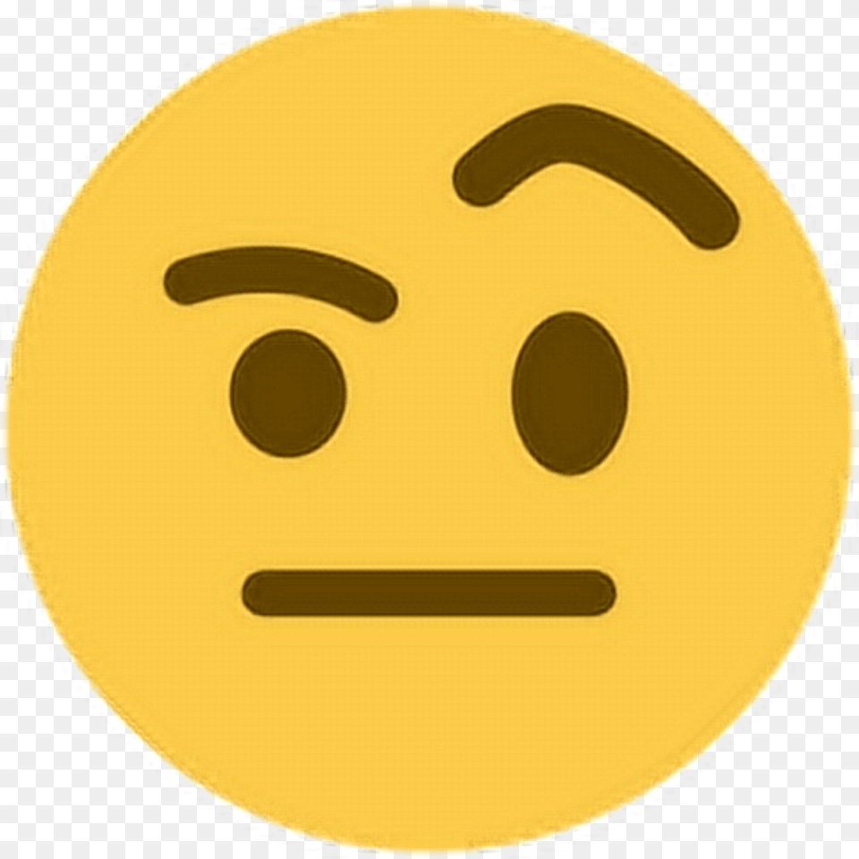 Think Hmm Eyebrow Emoji Emoticon Face Expression Feelin Emoji Rly, Ball, Sport, Tennis, Tennis Ball Png Image