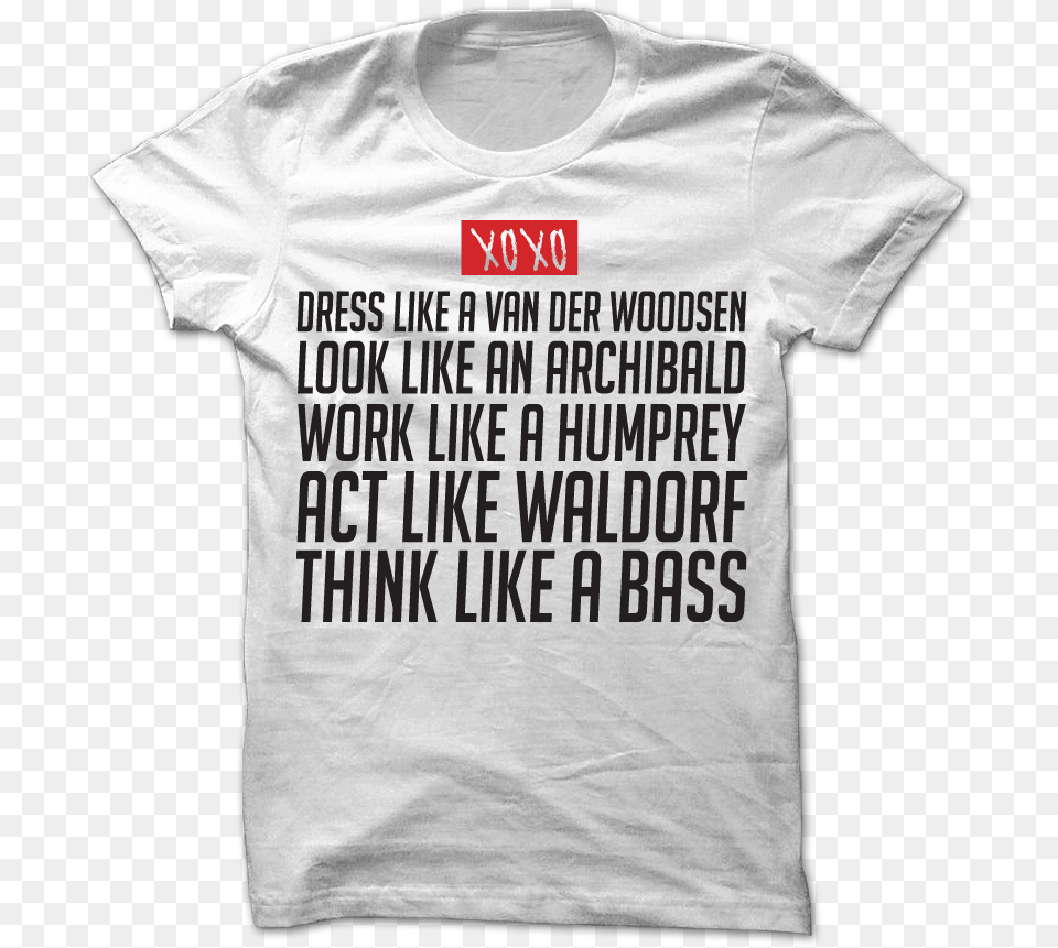 Think Like A Bass White Core Values T Shirt, Clothing, T-shirt Free Png