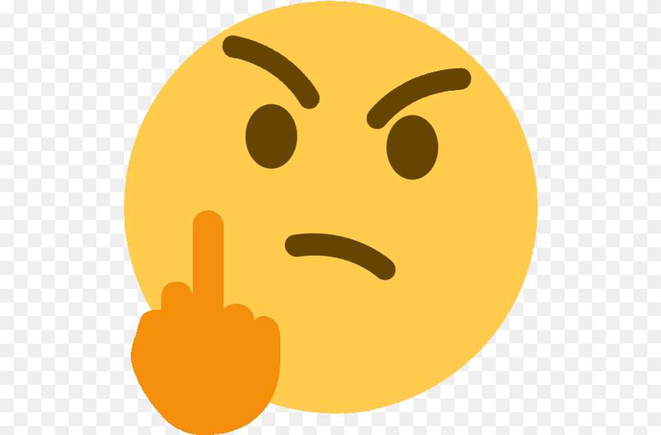Think Middle Finger Thinking Transparent Background Custom Discord Emojis, Astronomy, Moon, Nature, Night Free Png Download