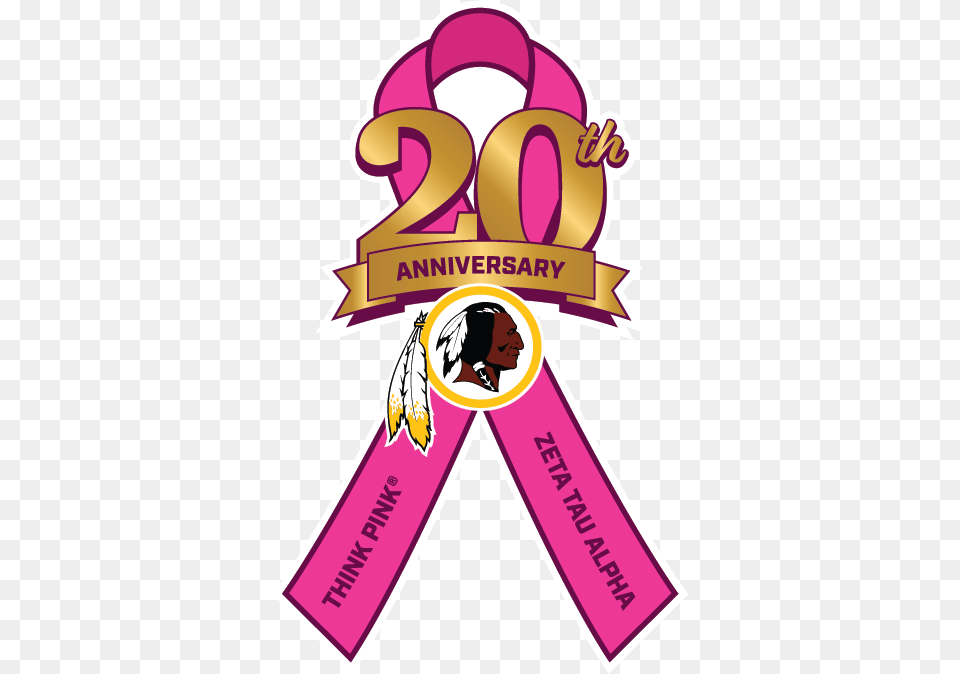 Think Pink Washington Redskins, Adult, Female, Person, Woman Png