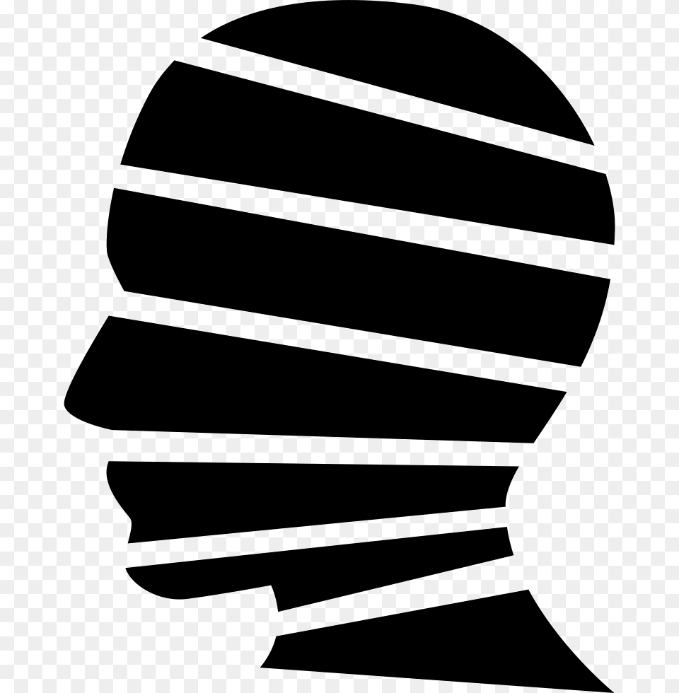 Think Result Of A Striped Head Illustration, Silhouette, Stencil, Mailbox Png Image