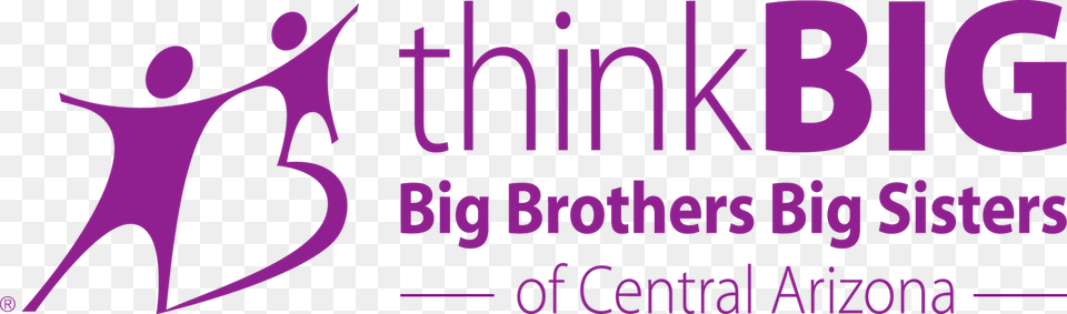 Thinkbigpurple Big Brother Big Sister Central Arizona Logo, Purple, Text Png Image