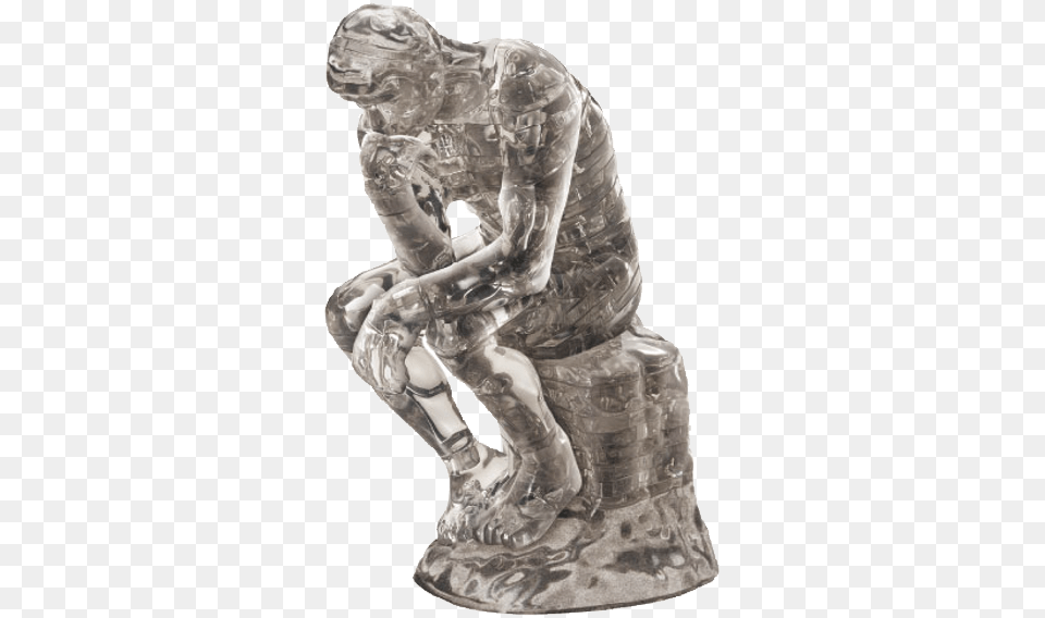 Thinker 3d Crystal Jigsaws Thinker Puzzle, Kneeling, Person, Archaeology, Art Png Image