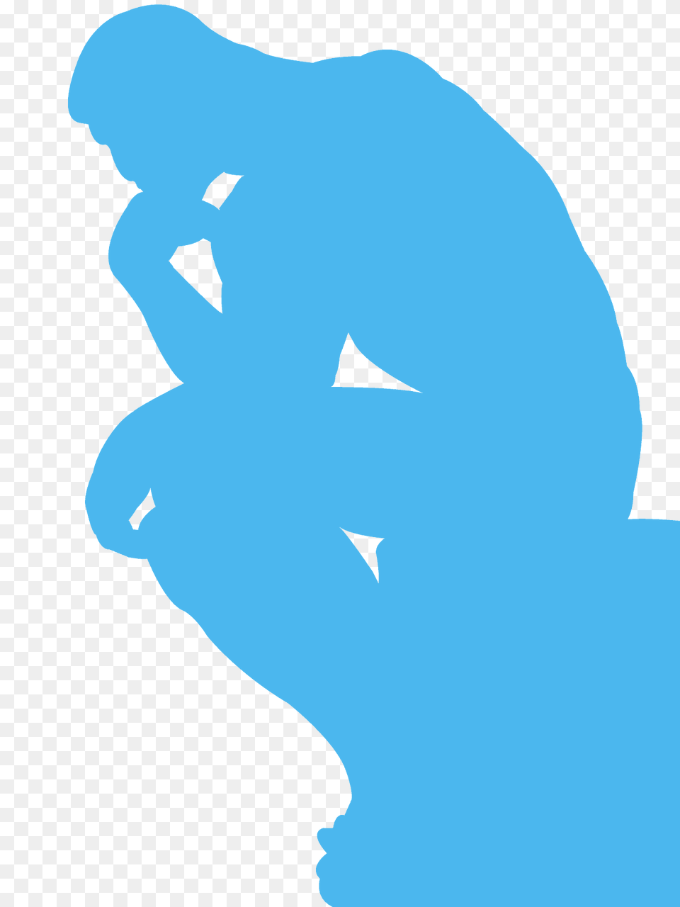 Thinker Silhouette, Person Png Image