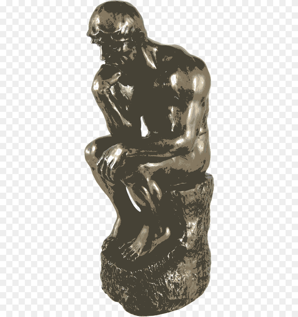 Thinker Statue 8688, Torso, Body Part, Person, Man Png