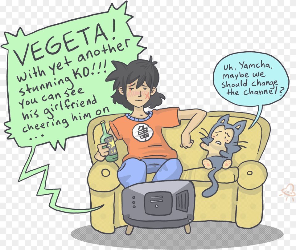 Thinking About Yamcha Getting Drunk And Watching The Cartoon, Book, Comics, Publication, Baby Free Transparent Png