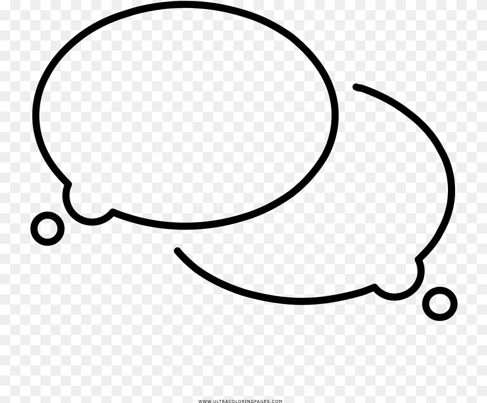 Thinking Bubble Coloring, Gray Free Png Download