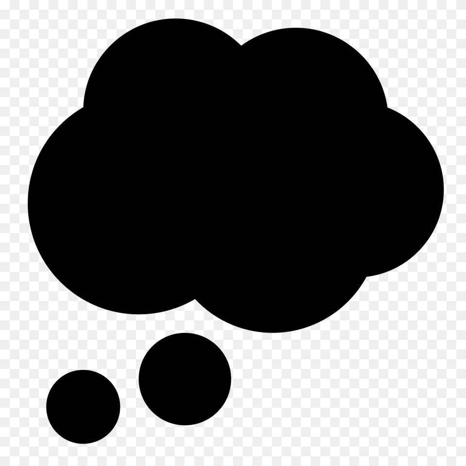 Thinking Bubble Filled Icon, Gray Free Transparent Png