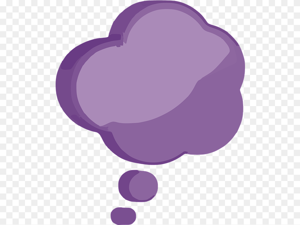 Thinking Cloud Bubble Color Thought Bubble, Balloon, Purple Free Png Download