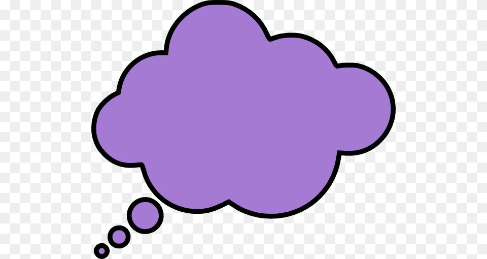 Thinking Colorful Thought Bubble, Purple Free Png