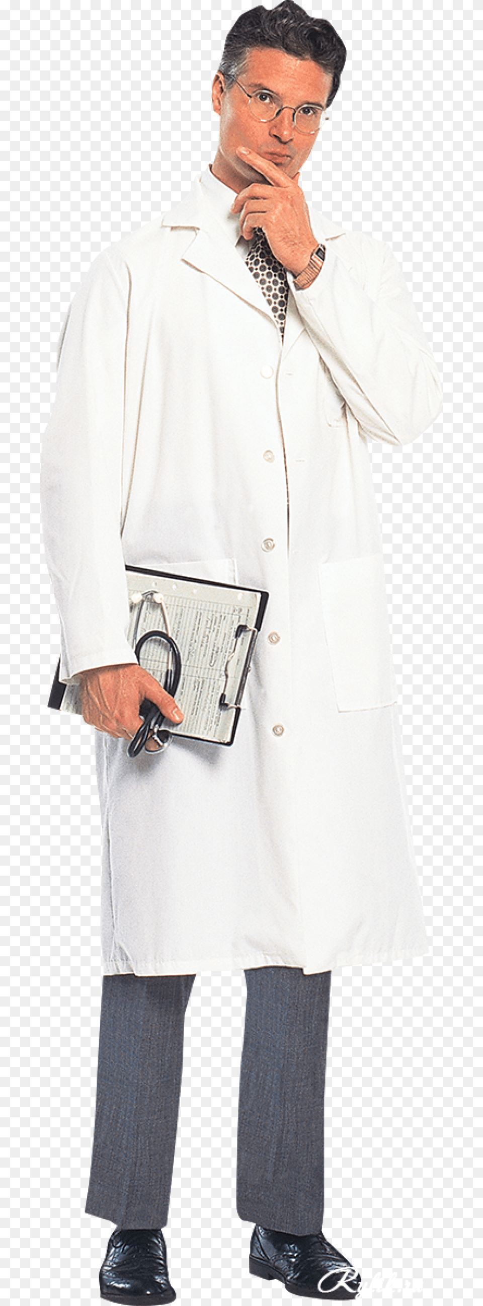 Thinking Doctor, Clothing, Coat, Shirt, Lab Coat Free Png