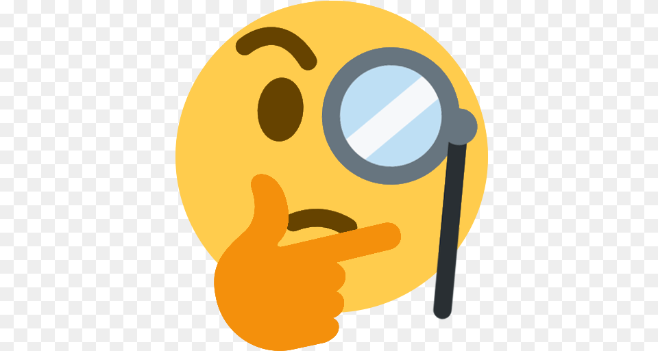 Thinking Emoji Sticker Thought Discord Transparent Thinking Emoji, Magnifying Png