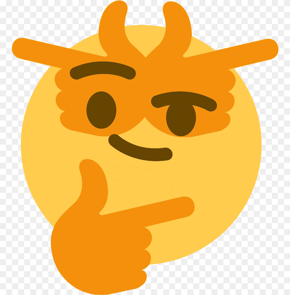Thinking Emojis Thinking Man Emoji Clipart Full Size Discord Thinking Emoji, Body Part, Finger, Hand, Person Free Transparent Png