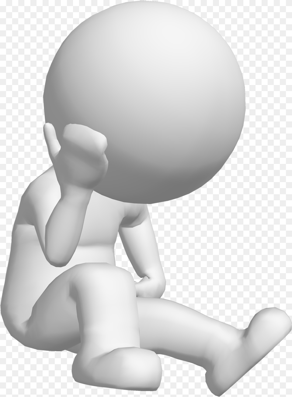 Thinking Excellent Some White Thinking Man, Sphere, Baby, Person, Body Part Free Png