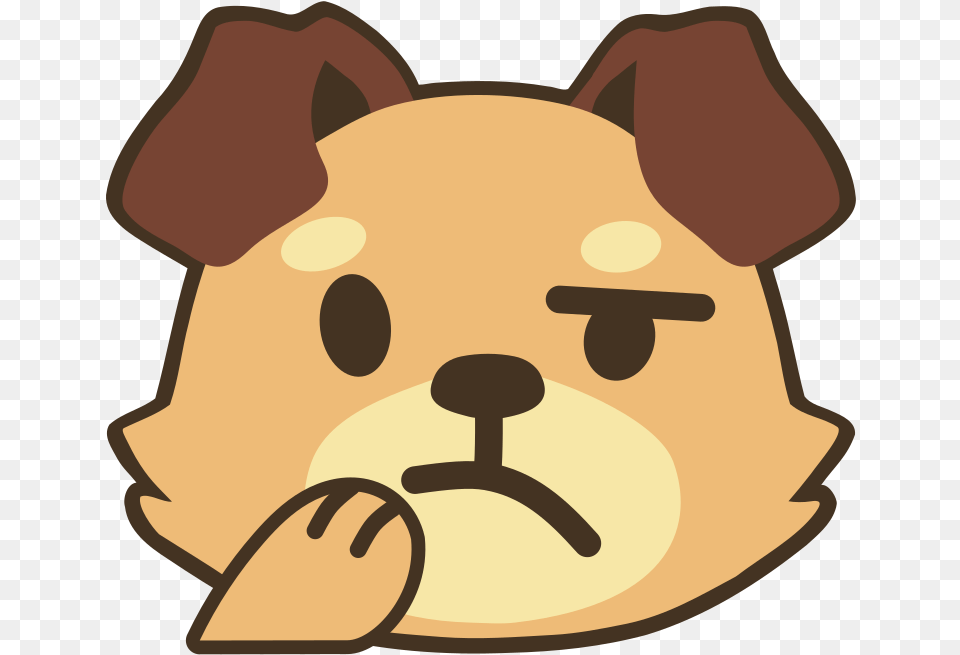 Thinking Face But It39s A Brown Dog Free Png Download