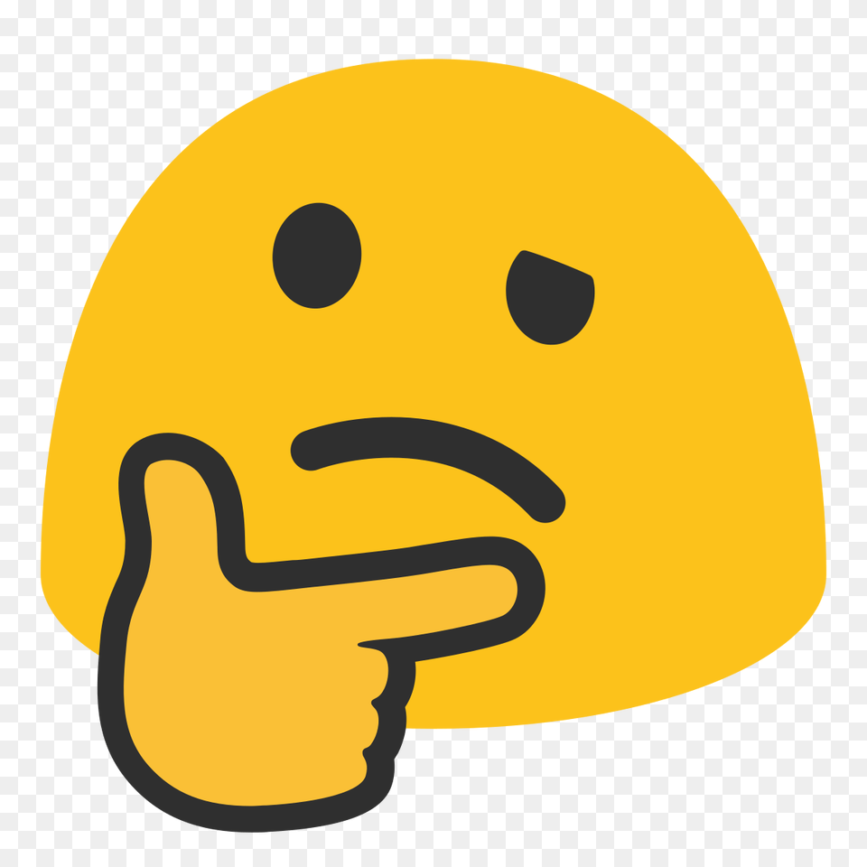 Thinking Face Emoji, Helmet, Clothing, Hardhat, Night Free Png Download