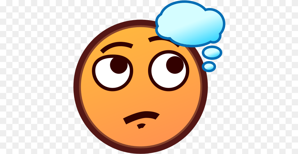 Thinking Face Emoji For Facebook Email Sms Id Thinking Emoji Thinking Face, Food, Sweets, Head, Person Free Png Download