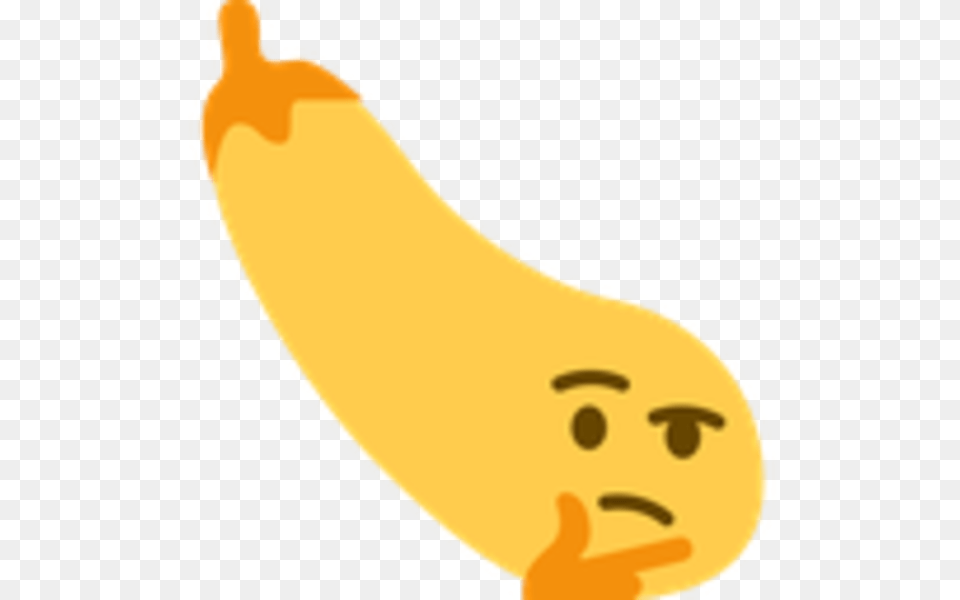 Thinking Face Emoji Know Your Meme, Banana, Food, Fruit, Plant Free Png