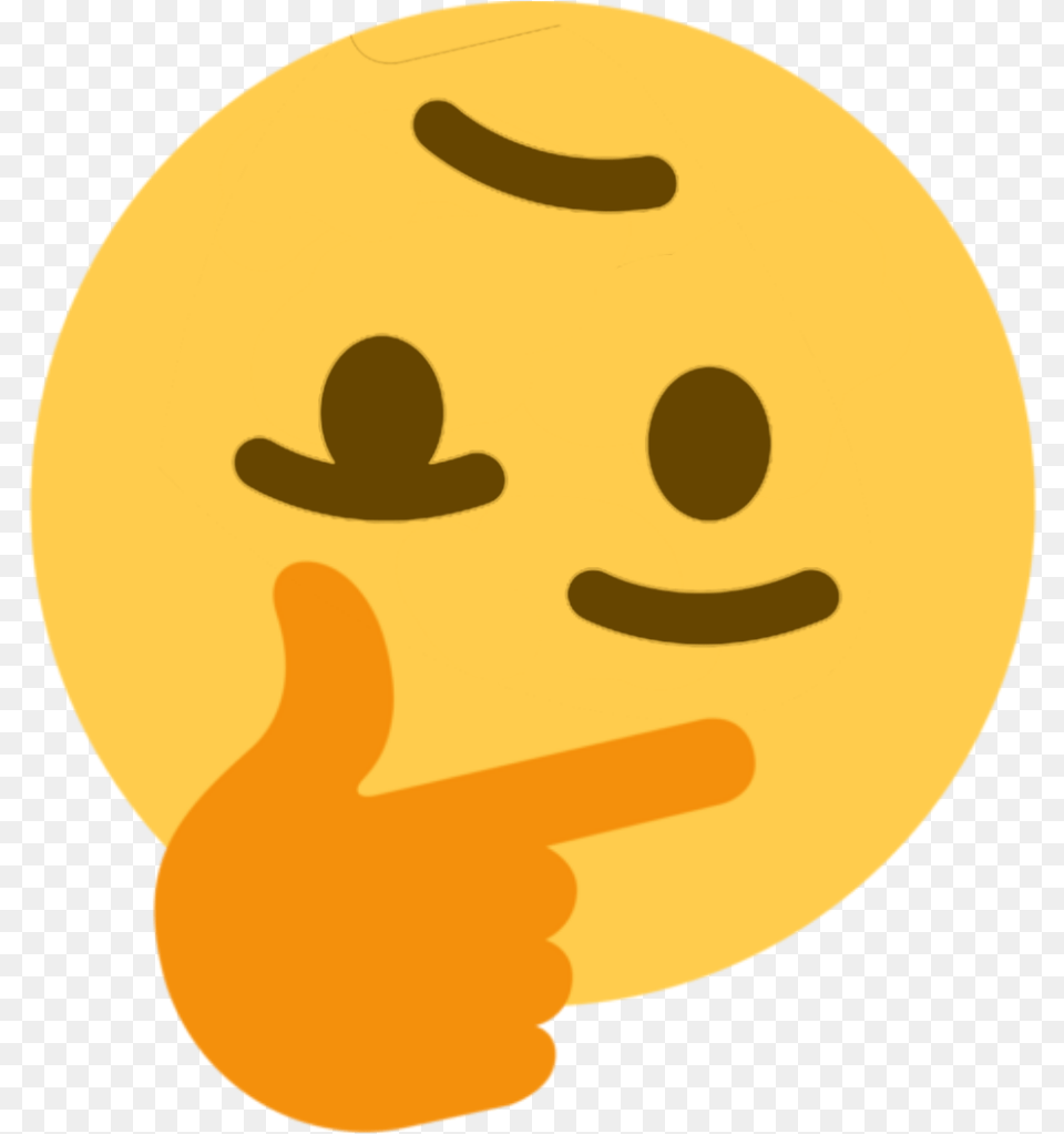 Thinking Face Emoji Meme Thinking Emoji Discord Transparent, Body Part, Finger, Hand, Person Png Image