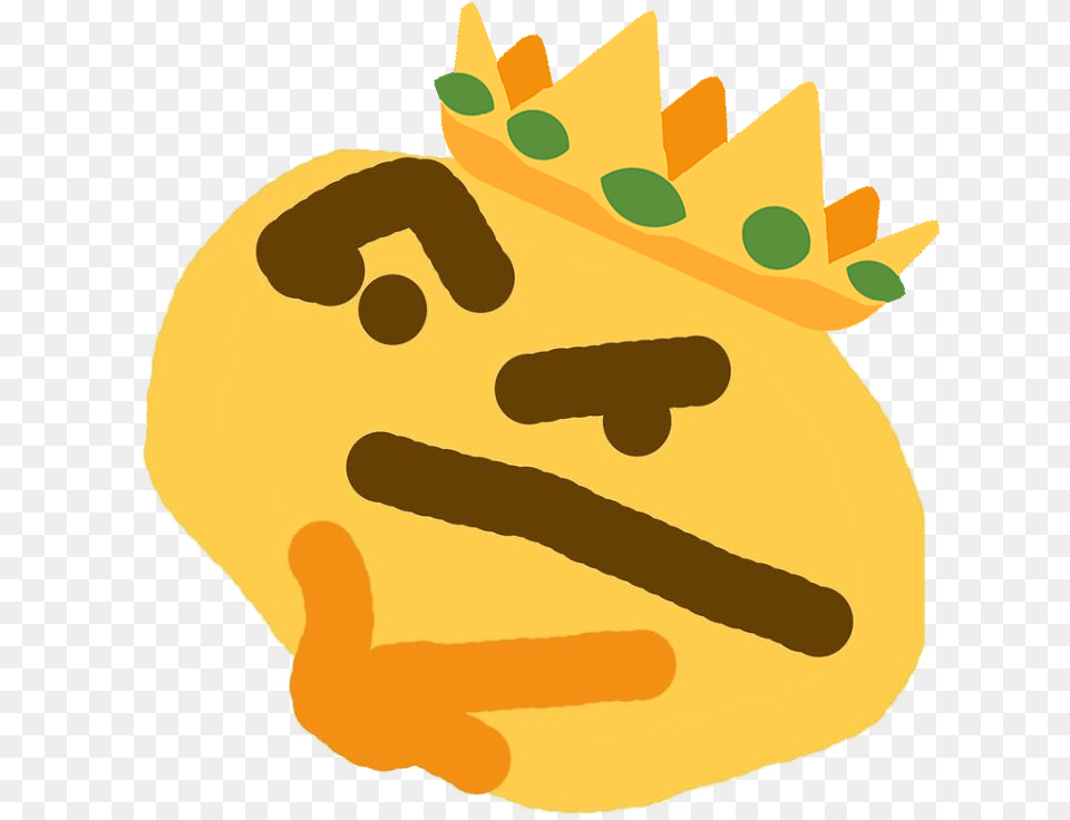 Thinking Face Meme Thinking Emoji Distorted Free Png