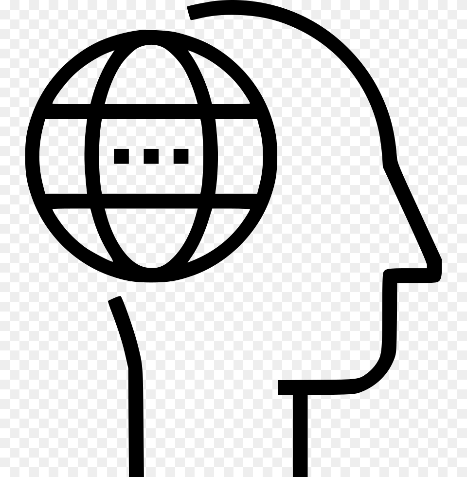 Thinking Icon English As A Second Language Logo, Stencil, Electrical Device, Microphone Png