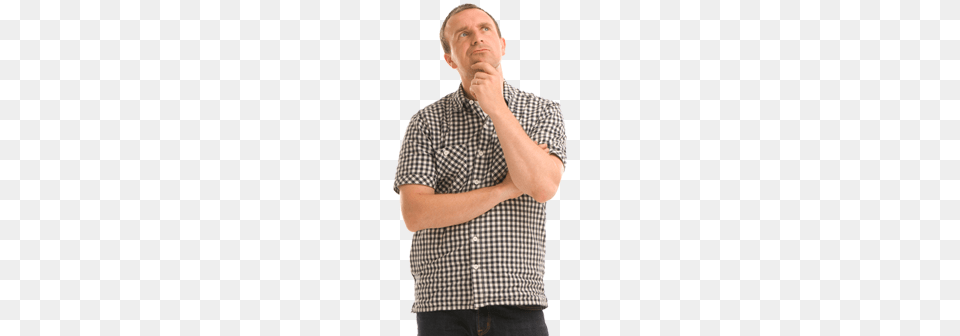 Thinking Man, Clothing, Shirt, Adult, Person Free Png Download