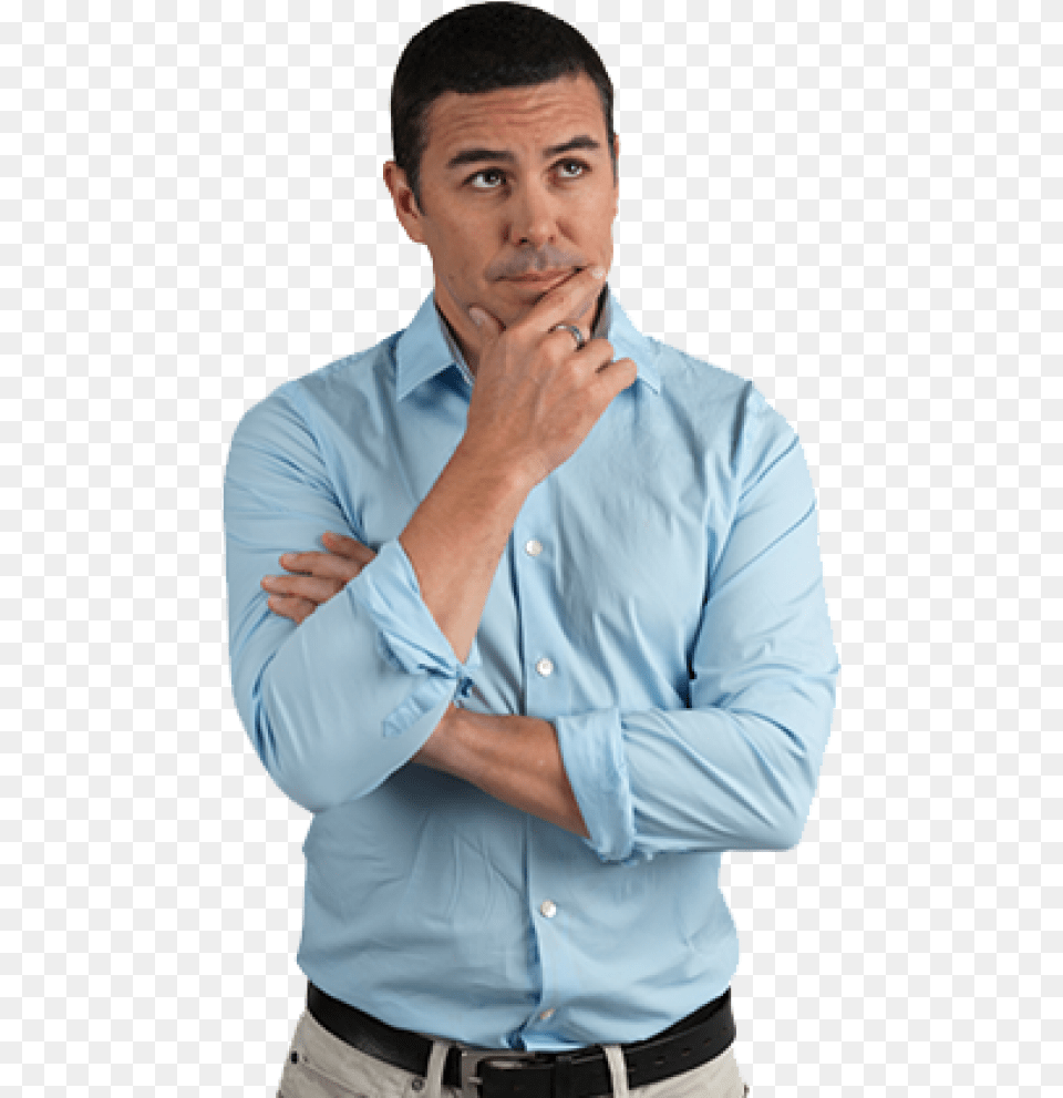 Thinking Man Download Man Thinking, Sleeve, Shirt, Long Sleeve, Dress Shirt Free Png