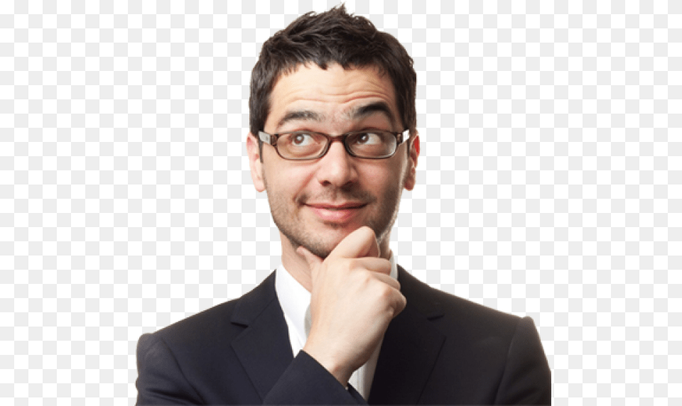 Thinking Man Person Thinking Background, Accessories, Glasses, Formal Wear, Face Free Transparent Png